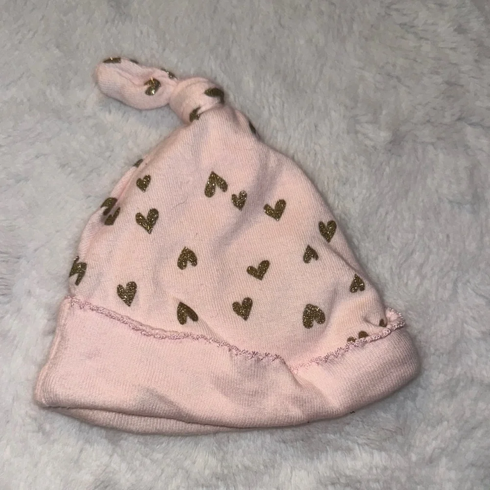 Gerber 0-3 months Organic Baby Outfit with Gold and Pink Accents